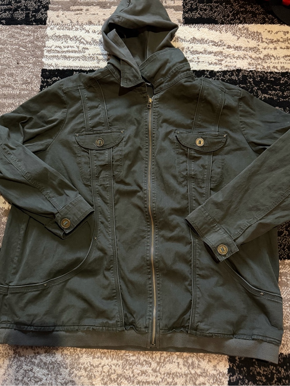 Women’s plus size Penningtons Olive Green utility Jacket